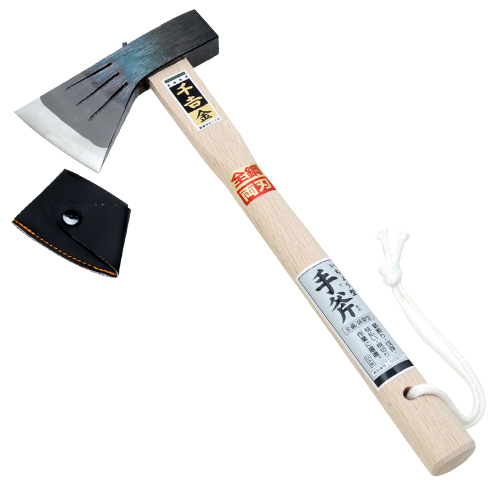 千吉 金・いちょう型手斧 全鋼・ｻﾂﾏｶﾞﾀ－園芸道具・鉈・斧：ＤＩＹ