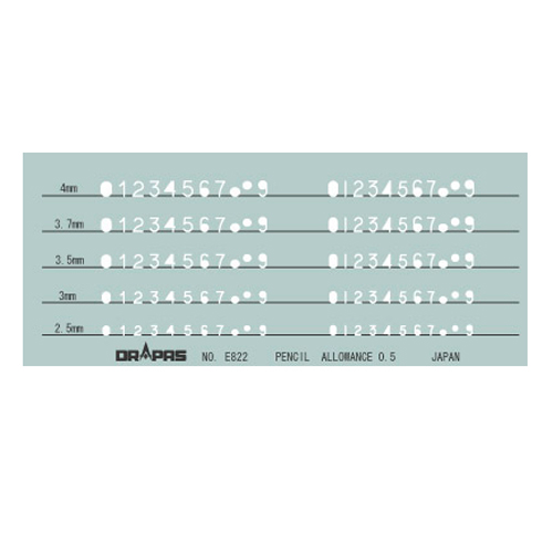 ドラパス・テンプレート 数字記号・31-822－大工道具・測定具