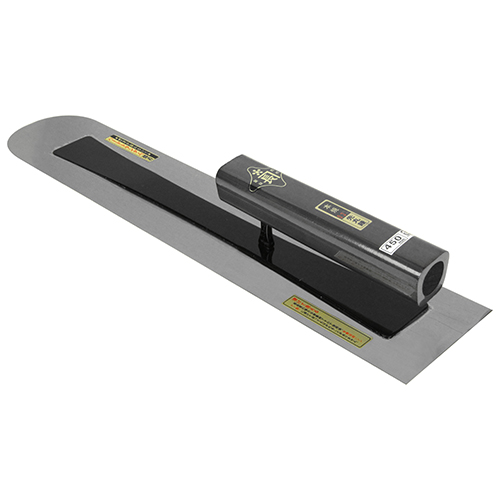 金長・先丸鏝本焼0．3黒塗角柄・450MM－大工道具・左官鏝