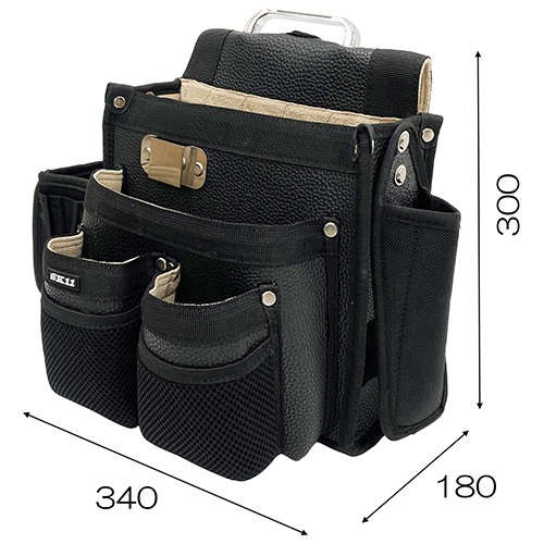 SK11・匠 仮枠大工釘袋 レザー・SC-12－収納用品・藤原産業
