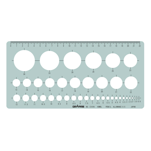 ドラパス・テンプレート円定規（大）・31-101 E-101－大工道具・測定具