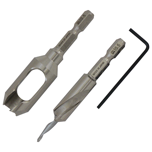 スターエム・皿取錐and埋木錐セット・4X10.5X10.5mm－先端