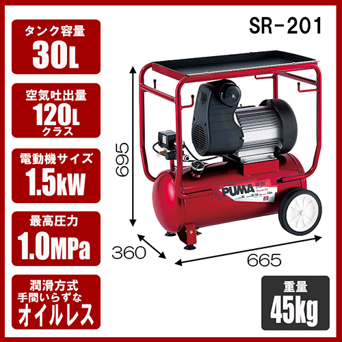 SK11・エアコンプレッサSR－201・SR-L30LCF-01－電動