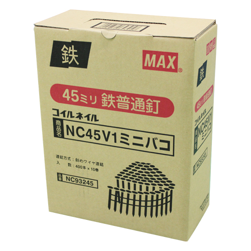 MAX・ワイヤ連結釘 10巻入・NC45V1-ﾐﾆﾊｺ－電動工具