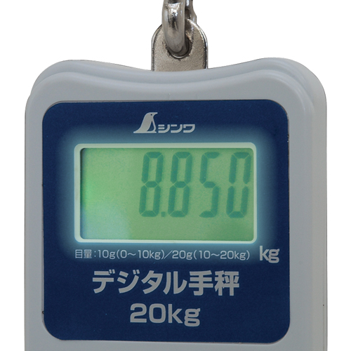 シンワ・デジタル手ばかり 20kg・70109－大工道具・測定具・ハカリ