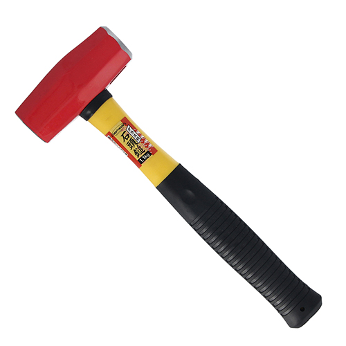 CH・グラス柄石頭鎚・1.1kg－大工道具・金槌・石頭槌・両口ハンマー