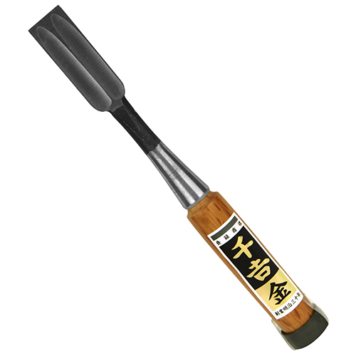 千吉 金・追入のみ 2枚裏・21MM－大工道具・のみ・彫刻刀・鉋・追入