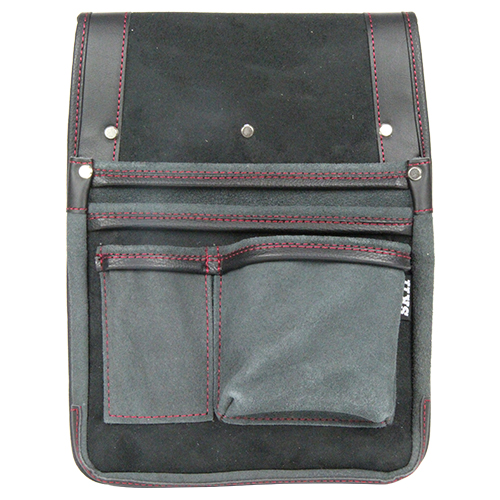 SK11・マチ付革製釘袋BL・SMK-1M－収納用品・藤原産業腰袋