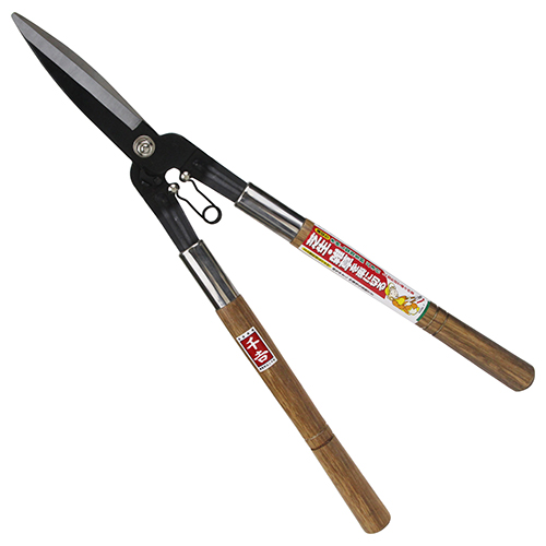 千吉・木柄L型芝生鋏 バネ付・SGSL-1－園芸道具・刈込鋏・芝