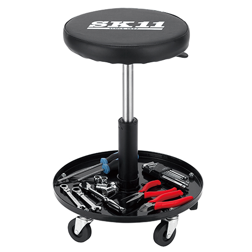 SK11・ローラーシート・パーツトレー付き。SRS-102B。便利な作業イスです。メーカー直送になります。 SK11 ローラーシート SRS-102B 作業用椅子 パーツトレー付き 自動車