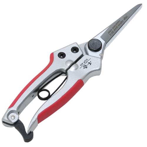 千吉・アルミ柄芽切鋏 G付・SGP-4N－園芸道具・鋏・剪定鋏