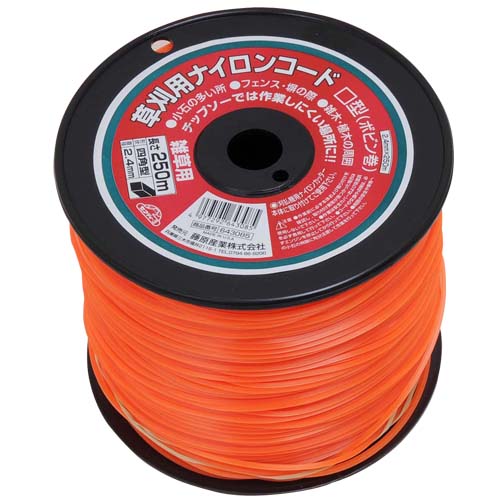 セフティ－3・ナイロンコード□型 ボビン巻・2.4MMX250M－園芸機器