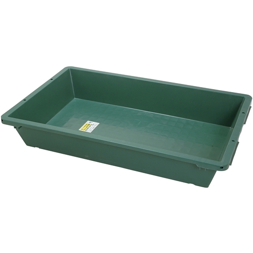 大きい緑色の培土機（羽付き・長さ調節可） 緑長・プラスチック製トロ