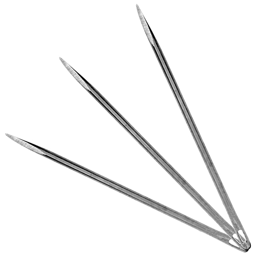 千吉・細工針（革針） 3本入・NO.24－大工道具・錐・ピット・皮ポンチ