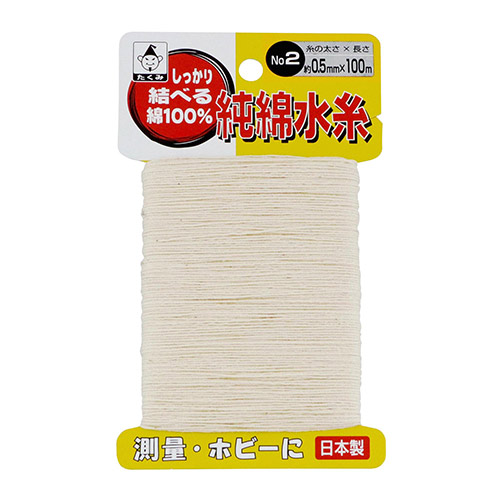 たくみ・純綿水糸100m 0．5mm・NO.3002－大工道具・墨つけ