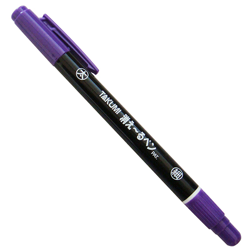 たくみ・消え～るペン 紫・NO.7711－大工道具・墨つけ・基準出し・建築