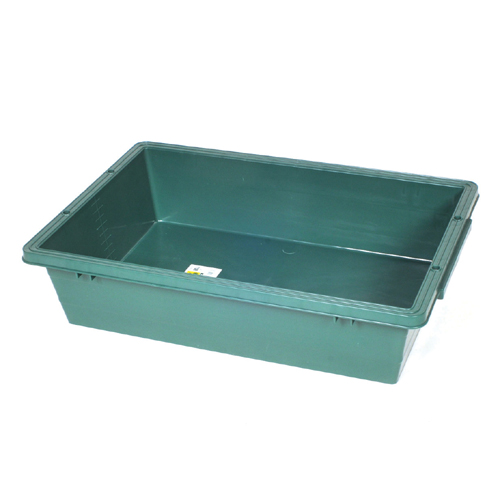 緑長・プラスチック製トロ舟 大・80L－大工道具・左官鏝・トロ舟