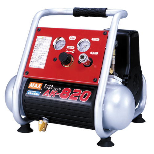 2/19 YO終  MAX エアコンプレッサー AK-820 電動工具 釘打ち 塗装 動作確認済み マックス YO東 MAX・エアコンプレッサ・AK-820－電動工具・マックス 釘打ち機