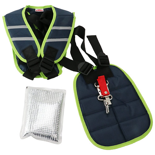 セフティ－3・多機能防振肩掛けバンド・KB-54ﾌﾞﾙｰ－園芸機器・刈払機