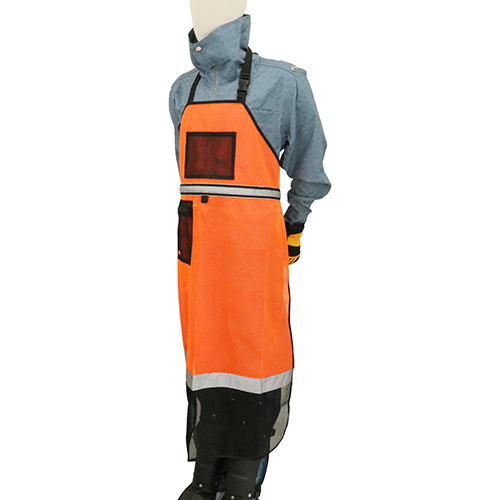 セフティ－3・ワンタッチエプロン 高視認性・KB-47－園芸機器・刈払機