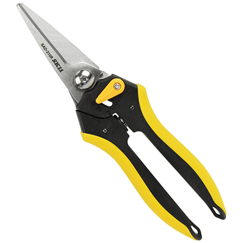 万能道具。 SK11・万能はさみAD R刃・SAD-210R－大工道具・金切鋏