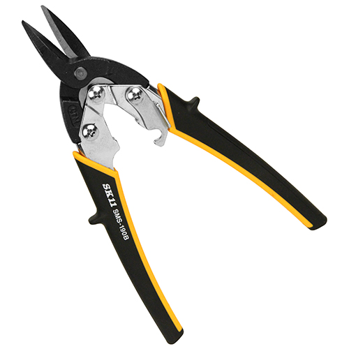 SK11・金切鋏 倍力型 ミニ・SMS-190B－大工道具・金切鋏・カッター