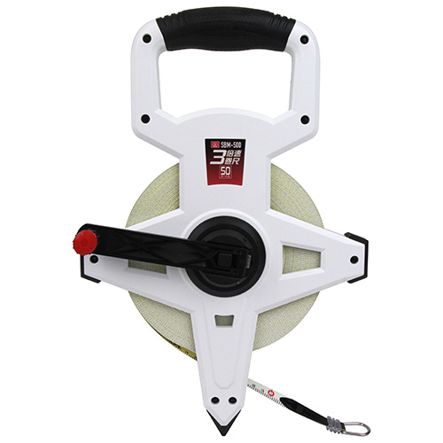 SK11・3倍速巻尺 50m・SBM-500－大工道具・測定具・長尺もの