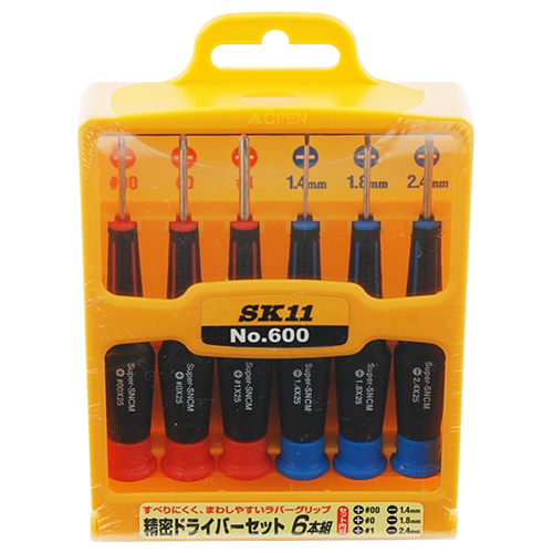 SK11・精密ドライバーセット・NO.600－作業工具・ドライバー・六角