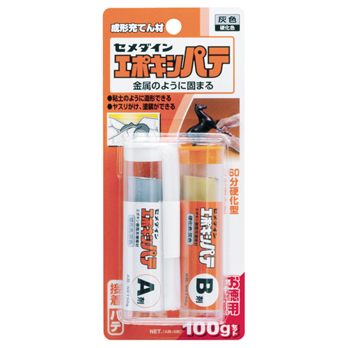 セメダイン・エポキシパテ 100gセット・HC-115－資材・パテ材
