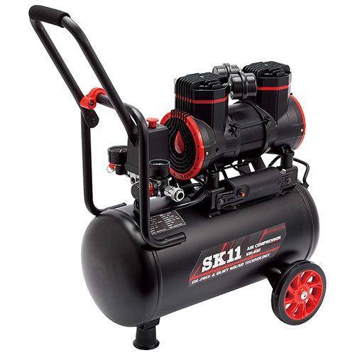 藤原産業エアーコンプレッサーSK-102タンク容量30L 2019/3月購入品 楽天市場】エアコンプレッサー 100V オイルレス 30Lタンク SR-102