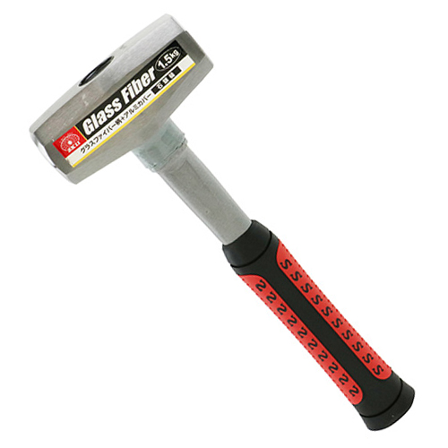 SK11・ファイバーグラス柄石頭槌・1.5KG－大工道具・金槌・石頭槌