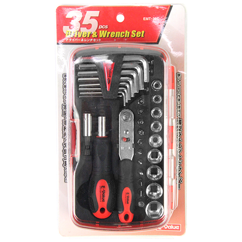 E－Value・ドライバー＆レンチセット・EMT-35C－作業工具・工具