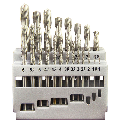 建設用ドリル　五点セット E－Value・鉄工用ドリルセット・ETD-21S－先端工具・鉄工