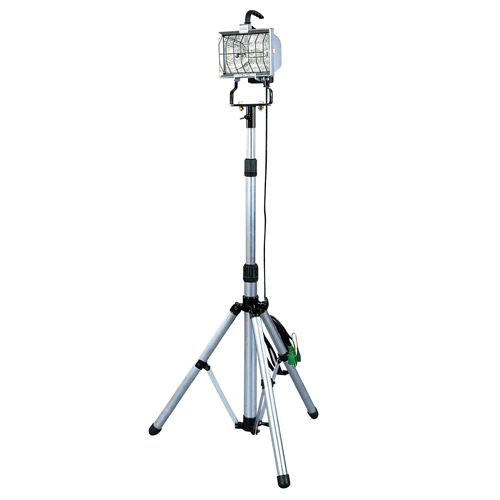 日動・ハロゲンライト三脚一灯式・HS-500L 500W－電動工具・作業・警告