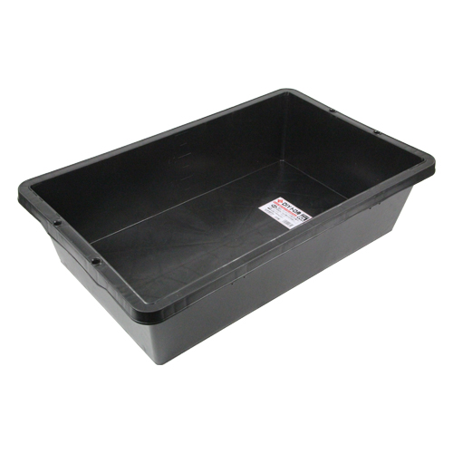 赤長・DIYトロ舟 ブラック・60L ﾌﾞﾗｯｸ－大工道具・左官鏝・トロ舟