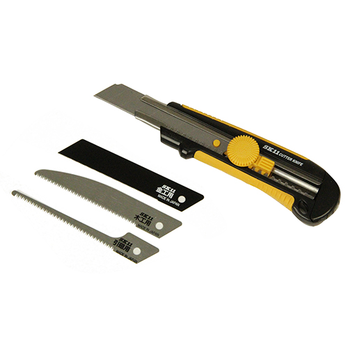 【美品】めん切カッター　未使用品 SK11・ミニのこカッターL 3枚組・SMN-SET－大工道具・金切鋏