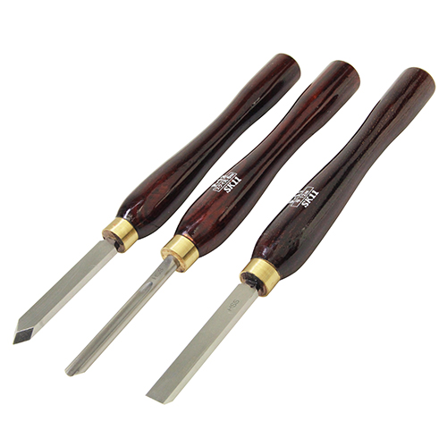 SK11・HSS木工旋盤用バイト3本組・F-10S－電動工具・藤原産業 
