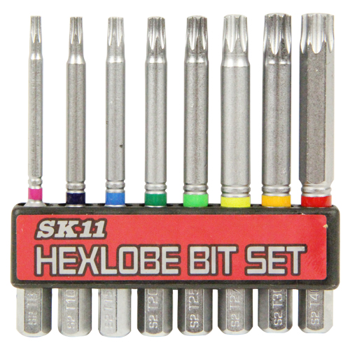 SK11・トルクスネジ用ビットセット・BS-22N 8ﾎﾝｸﾐ－先端工具