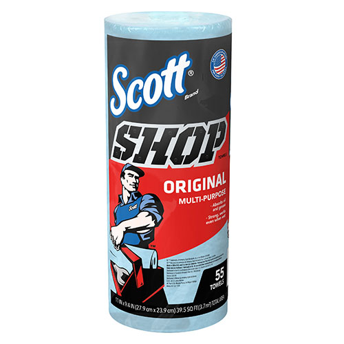 Scott ショップタオル 55枚入 × 18本 SCOTT・ショップタオル ブルーロール・55ｶｯﾄ 65940－作業工具