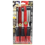 SK11・木工用DIYのみ 3本組・－大工道具・のみ・彫刻刀